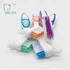 Cabeça oral da escova de dentes dois da dentadura do cuidado da cerda de nylon